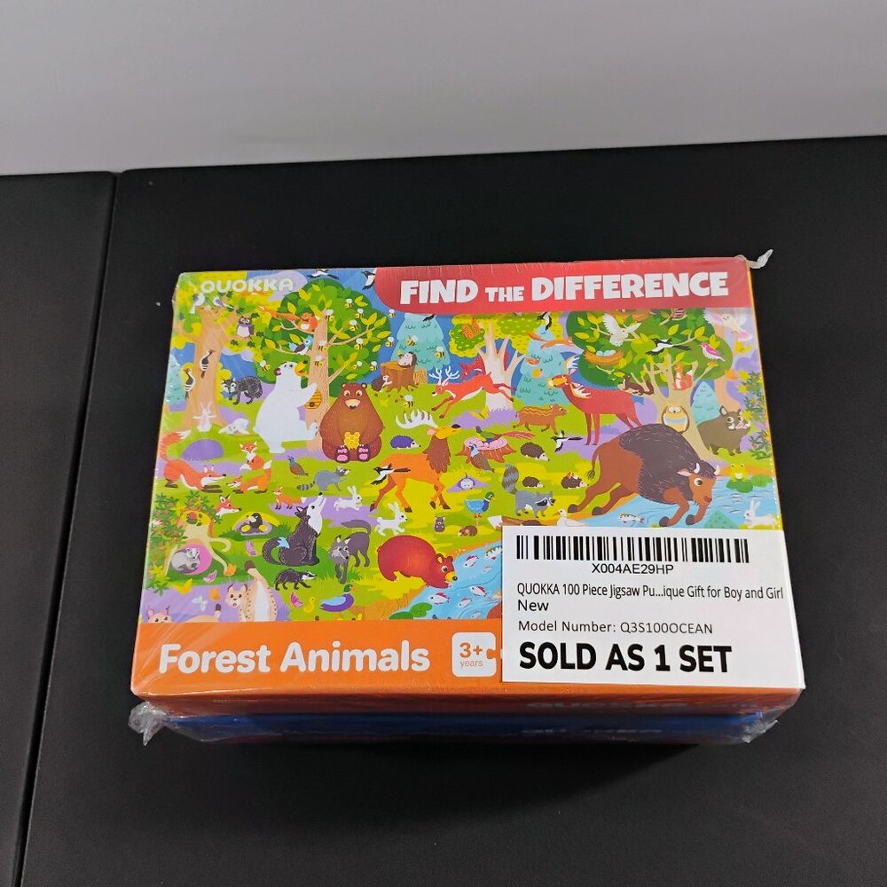 🧩 Quokka 100-Piece Floor Puzzles for Kids – Ocean, Insects & Forest Animals (Se